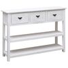 vidaXL sk&aelig;nk 108x30x76 cm massivt kejsertr&aelig; antikhvid