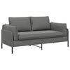 vidaXL 2-personers sofa 2-personers M&oslash;rkegr&aring; 188 x 81 x 89 cm Fl&oslash;jl