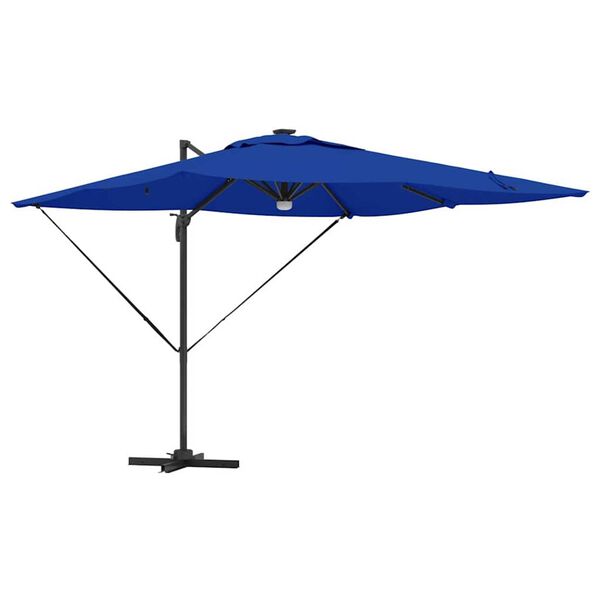 vidaXL Roma Parasol Blå 286 x 285 x 270 cm Aluminium og Polyester