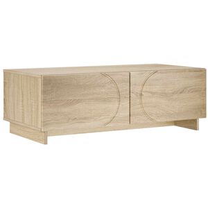 vidaXL Sofabord Sonoma-eg 102 x 50,5 x 35 cm Konstrueret tr&aelig;