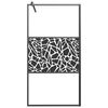 vidaXL brusev&aelig;g 100x195 cm sikkerhedsglas med stendesign sort