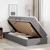 vidaXL Seng med opbevaring og madras Gr&aring; 90 x 200 cm Faux l&aelig;der