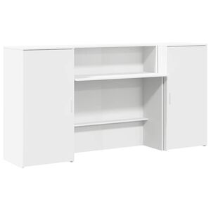 vidaXL receptionsskranke 200x50x103,5 cm konstrueret tr&aelig; hvid