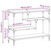 vidaXL Konsolbord Gammelt tr&aelig; 100 x 30 x 75 cm Konstrueret tr&aelig;