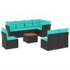 vidaXL sofas&aelig;t til haven 9 dele med hynder polyrattan sort