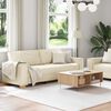 vidaXL Sofa 2 pcs Beige 220 x 80 x 84 cm Linned-blandet stof