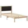 vidaXL Sengestel med Polstret Hovedgavl Sort 90 x 200 cm