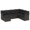 vidaXL sofas&aelig;t til haven 7 dele med hynder polyrattan sort