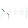 vidaXL Euro Hegn med Spidser 25 x 0,6 m PVC-belagt st&aring;l Gr&oslash;n Mesh
