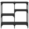 vidaXL Konsolbord med hylde Sort eg 80 x 29 x 75 cm Konstrueret tr&aelig;