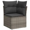 vidaXL Havesofa Sæt med pude 9 pcs Grå 319 x 209 x 85 cm Poly rattan