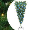 vidaXL Omvendt kunstig forlystelsestr&aelig; med kugles&aelig;t Gr&oslash;n 120 cm PVC