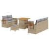 vidaXL Havesofa S&aelig;t 8 stk. Beige polyrattan