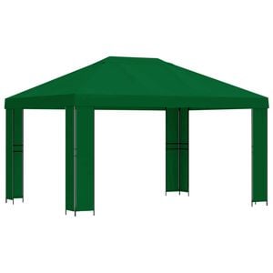 vidaXL Pavillon 4 &times; 3 m Gr&oslash;n Polyester og St&aring;l 190 gsm