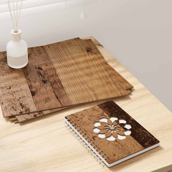 vidaXL Dekor Panels 12 pcs Gammelt træ 30 x 30 x 0.3 cm