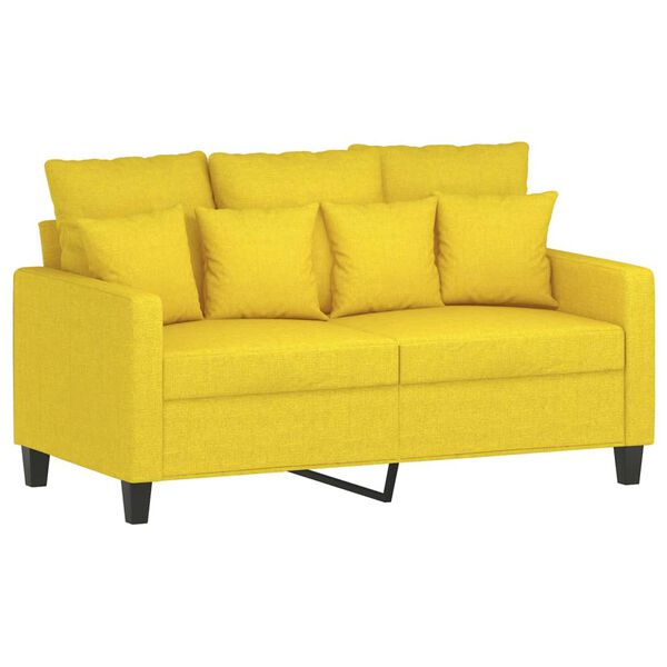 vidaXL 2-personers sofa 120 cm stof lysegul