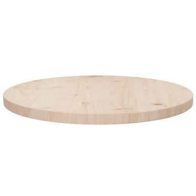 vidaXL bordplade Ø50x2,5 cm massivt fyrretræ