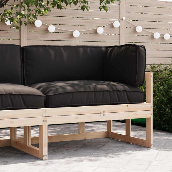 vidaXL Palle Pudes&aelig;t 3 pcs Sort Oxford stof