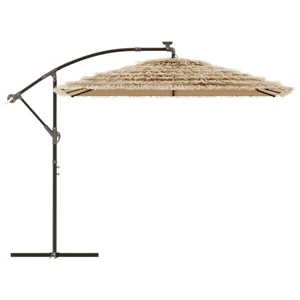 vidaXL haveparasol med stålstang 269x269x235 cm brun