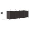 vidaXL Have Blomsterkrukke 4 pcs Brun Plastik