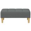 vidaXL 2-personers sovesofa med fodskammel stof m&oslash;rkegr&aring;