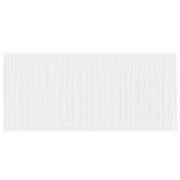 vidaXL Lace Gardin med gardiner Blomstret Hvid 200 x 900 cm Polyester