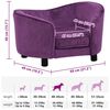 vidaXL hundesofa 69x49x40 cm plys bordeauxfarvet