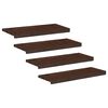 vidaXL Trappetrin 4 stk. 80 x 30 x 2 cm M&oslash;rk Brun Solid b&oslash;g