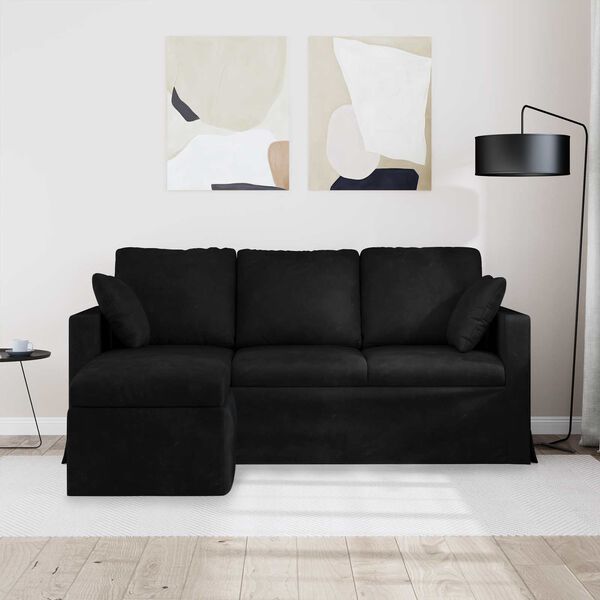 vidaXL Sofa Sort Samlede dimensioner: 178 x 134 x 80 cm (B x D x H)