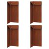 vidaXL Sneglehegn 4 pcs Rusten 10 x 10 x 25 cm Cortenst&aring;l