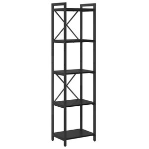 vidaXL Bogreol Sort eg 40 x 30 x 155 cm Konstrueret tr&aelig;