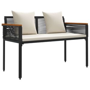 vidaXL Udend&oslash;rs b&aelig;nk 2 -Seater 117 x 54 x 74.5 cm polyrattan