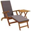 vidaXL Reclinerende og foldbar liggestol 2 stk. Massivt Akacietr&aelig;