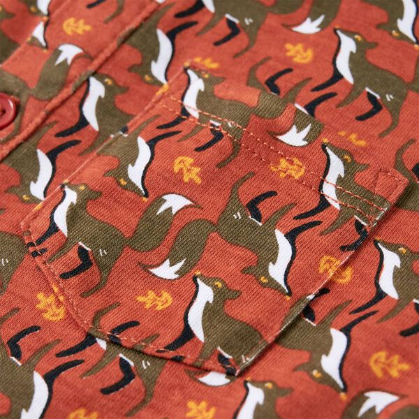 Skjorte til b&oslash;rn lys rustfarvet str. 128