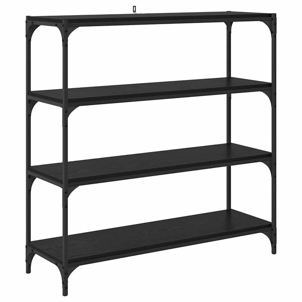 vidaXL Bogskab Sort eg 100 x 33 x 100 cm Ingeni&oslash;rt tr&aelig; og jern