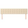 vidaXL sengegavle 2 stk. 100x5x78/88 cm stof cremefarvet