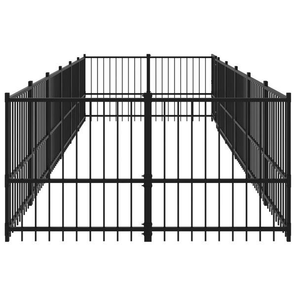 vidaXL udend&oslash;rs hundeg&aring;rd 11,26 m&sup2; st&aring;l