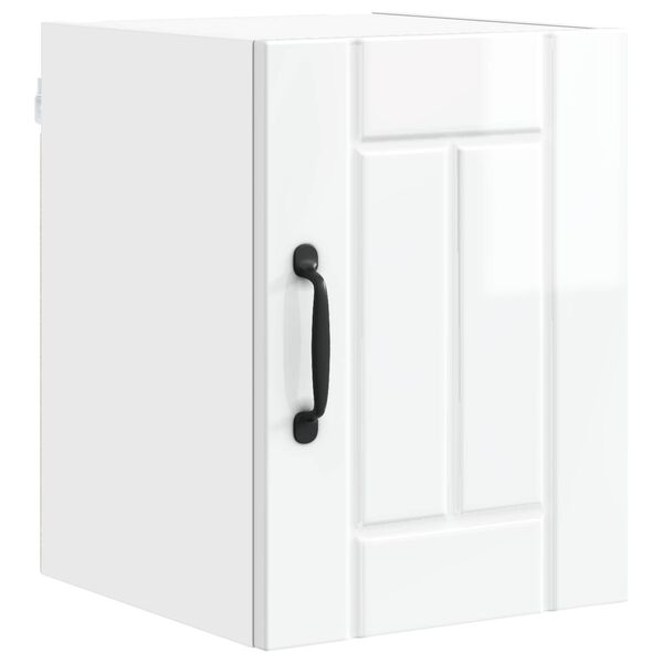 vidaXL K&oslash;kkenskab H&oslash;j gloss hvid 30 x 31 x 40 cm Konstrueret tr&aelig;