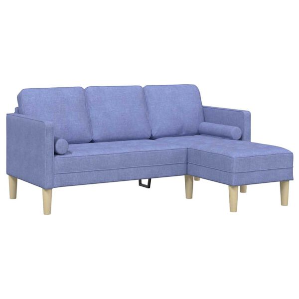 vidaXL Sofa S&aelig;t med pude Jeans bl&aring; Polyester