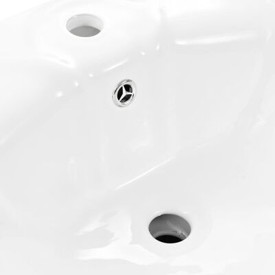 vidaXL fritstående vask med piedestal keramik hvid 580 x 510 x 200 mm
