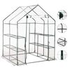 vidaXL drivhus med 8 hylder 143 x 143 x 195 cm