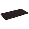 vidaXL bordplade til badev&aelig;relse 120x60x(2-4) cm massivt tr&aelig; m&oslash;rkebrun