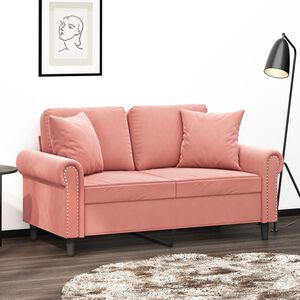 vidaXL pyntepuder 2 stk. 40x40 cm velour lyser&oslash;d
