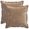 vidaXL Pudebetr&aelig;k 2 stk. HOUTEN Brun 50 x 50 cm Chenille Stof