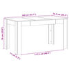 vidaXL spisebord 140x74,5x76 cm konstrueret tr&aelig; antikt tr&aelig;look