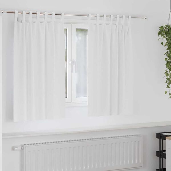 vidaXL Mørklægningsgardiner med ringe 2 pcs Ren Hvid 140 x 140 cm