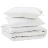vidaXL Dyne med pude 3 stk. Hvid Mikrofiber