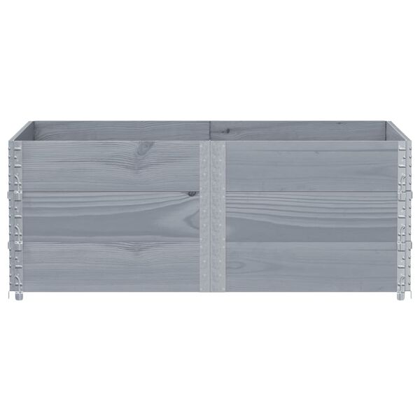 vidaXL pallerammer 3 stk. 150x100 cm massivt fyrretr&aelig; gr&aring;