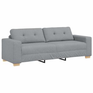 vidaXL 3-personers sofa lysegr&aring; 220x78x80 cm stof
