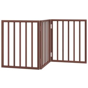 vidaXL hundel&aring;ge 3 paneler 150 cm foldbar poppeltr&aelig; brun
